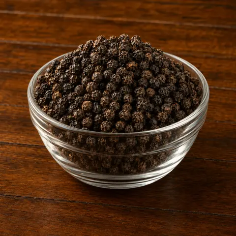Black Pepper presented in premium glassware