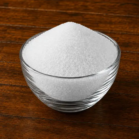 Sugar presented in premium glassware