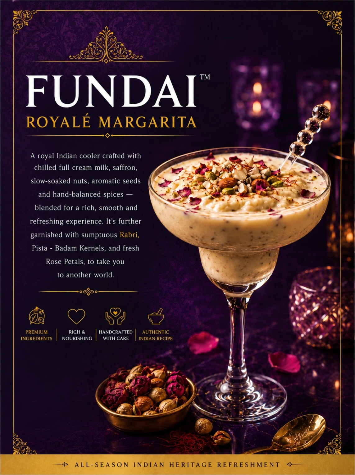 FUNDAI Royalé Margarita serving style